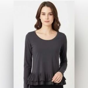 J. Crew Factory Pleated Peplum Long Sleeve